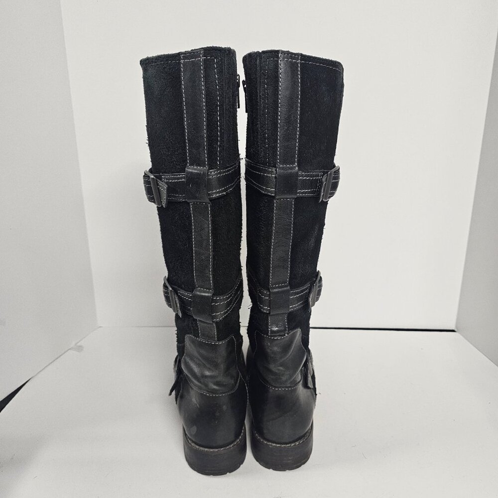 Ariat Highland Boots Moto Meets Equestrian Grunge Leather Black 9B - Picture 5 of 13